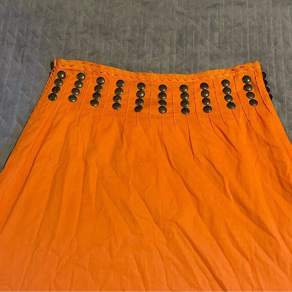 Tory Burch skirt‎ womens 10 NWT orange